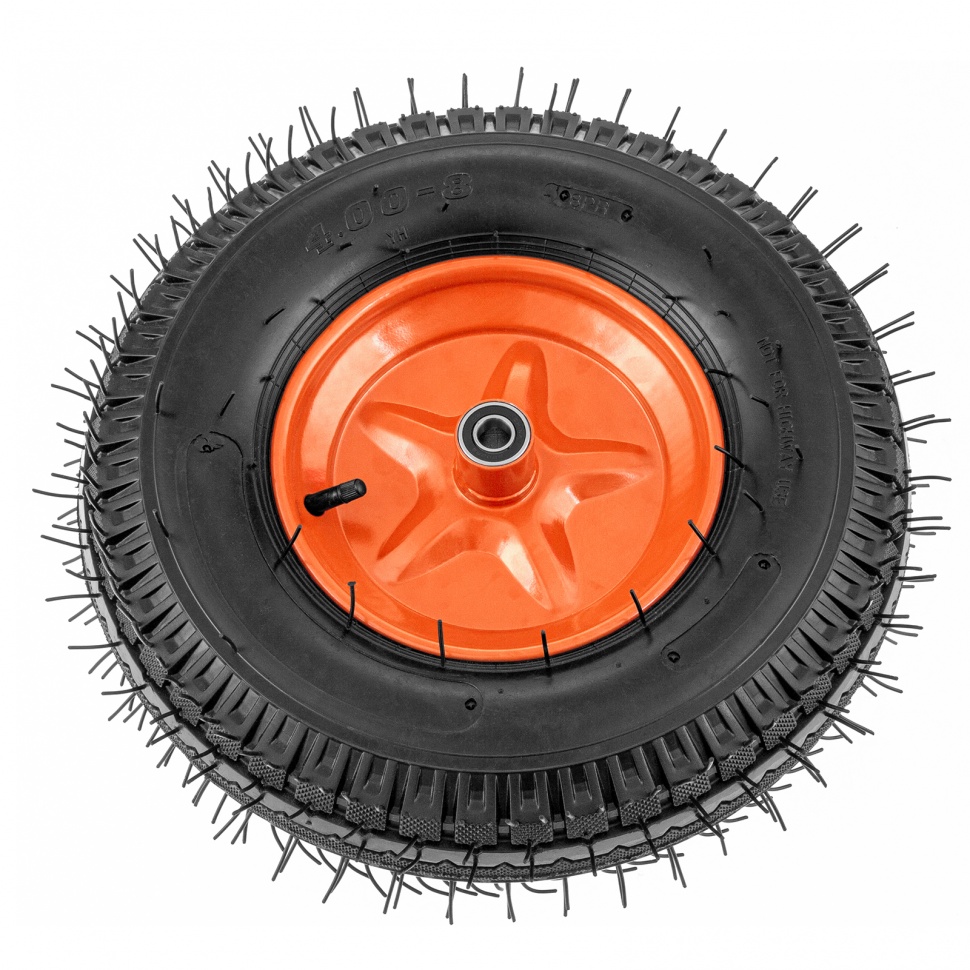 Колесо пневматическое усиленное, шина 8PR, 4.00-8 D400 мм, внутренний диаметр подшипника 20 мм, длин