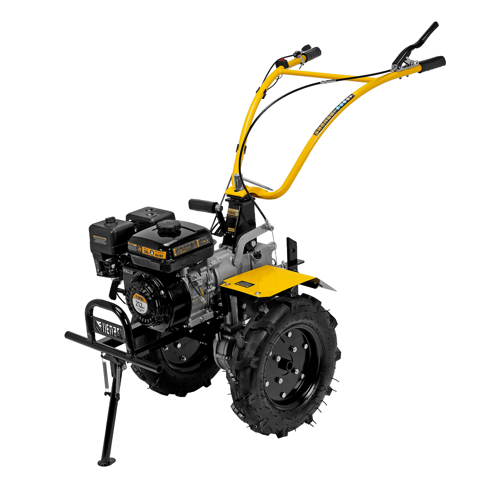 Мотоблок DPT-370X, 7 л.с, дисковое сцепление, ширина 90 см, глубина 35 см, фрез 3 х 4, ВОМ, передачи